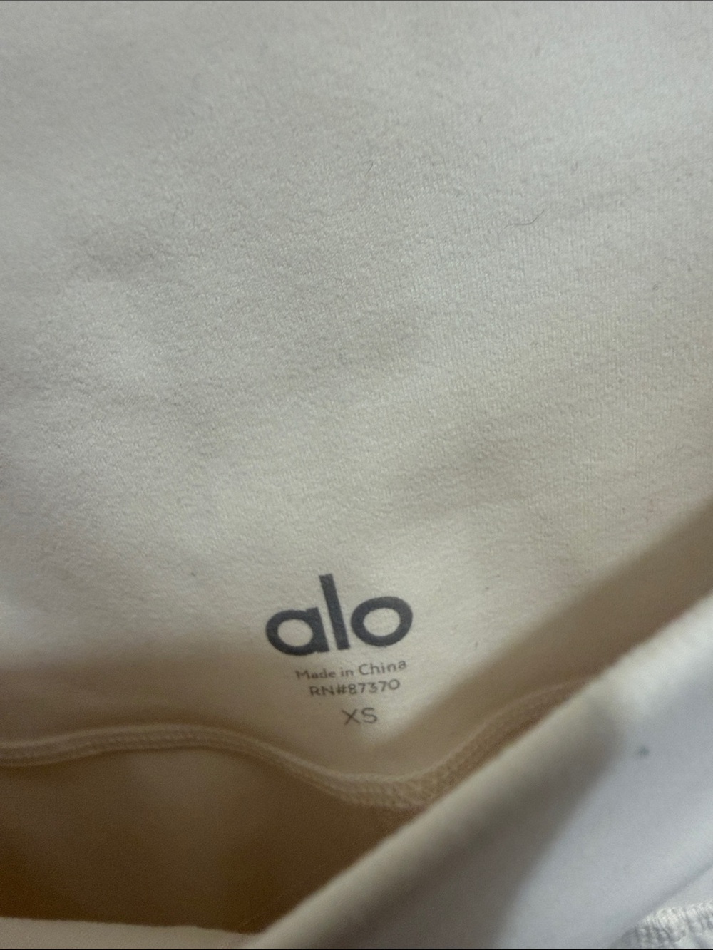 Alo High-Waist Distressed White Leggings, Size XS - Picture 3 of 5